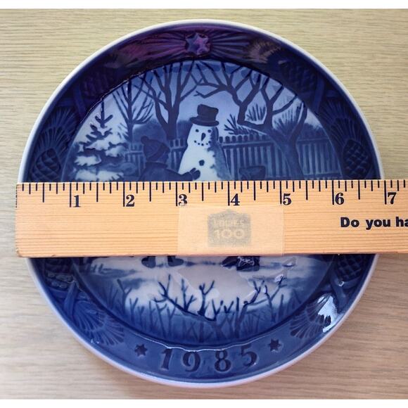PLATE-ROYAL COPENHAGEN-BLUE CHRISTMAS COLLECTION-THE SNOWMAN-1985 - Picture 6 of 6